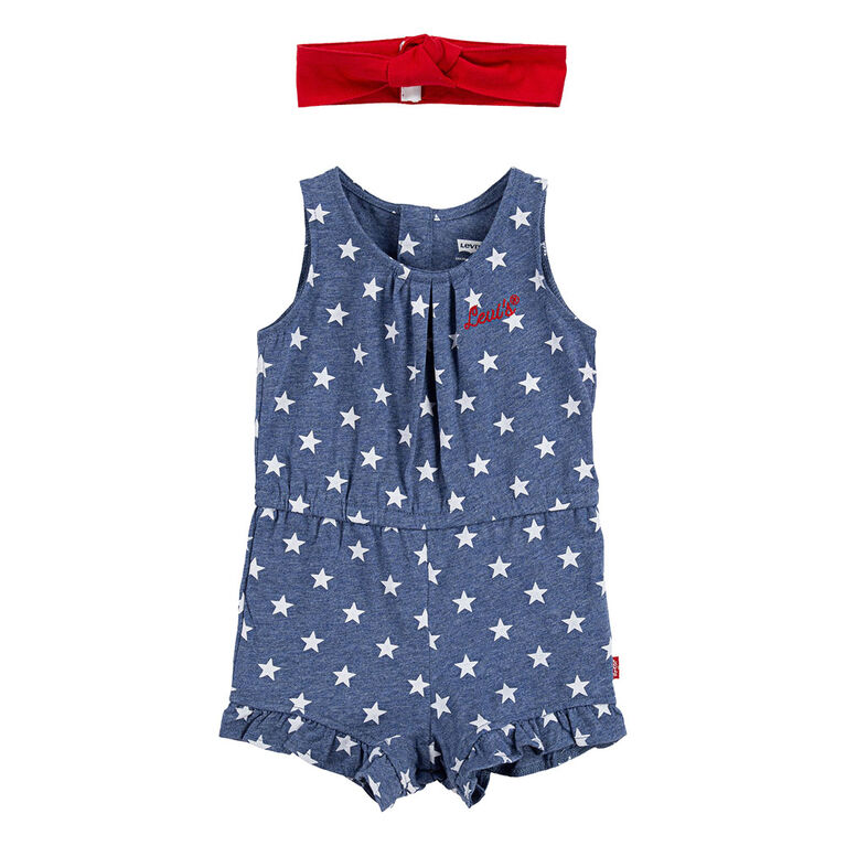 Levis Romper with Headband - Blue, 24 months