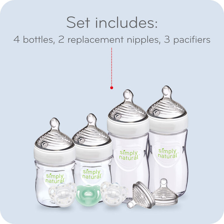 Ensemble-cadeau pour nouveau-né NUK Simply Natural, 9 pièces, 0 mois et plus