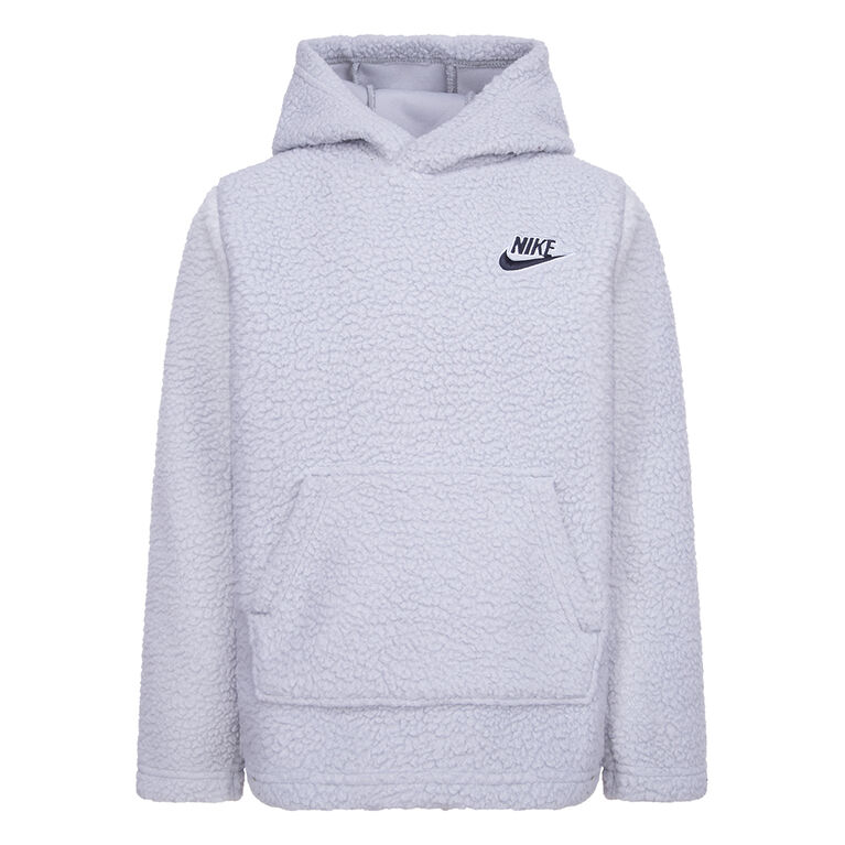 Nike Sherpa Pullover Hoodie - Light Smoke Grey - Size 7
