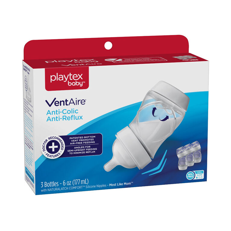 Biberon anti-colique de Playtex Baby - 6 oz - Paquet de 3