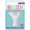 14" Silver Letter Balloons - Y