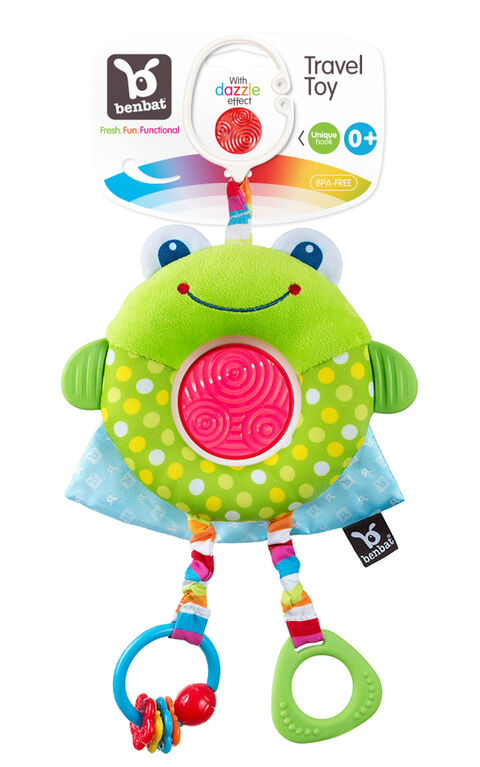 Jouet de voyage Amis Éblouissants Benbat - Grenouille / Vert / 0-24 mois