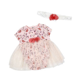 Baby Mode Ensemble barboteuse tutu 2 pièces : rose floral