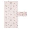 Just Born - Couverture d'emmaillotage 2 pièces + bandeau rose floral