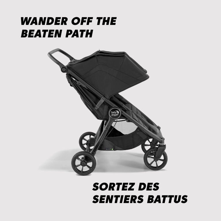 Poussette double tout-terrain Baby Jogger City Mini GT2, Noir jais