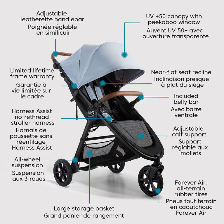 Baby Jogger City Mini GT2 All-Terrain Stroller, Eco Collection, Slate