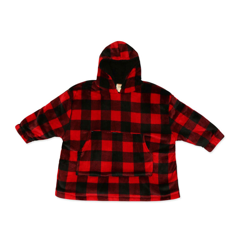 J&L Designs Sweat à capuche à carreaux pour enfants