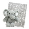 Jesse & Lulu Fleece Blanket with Grey Elephant Toy