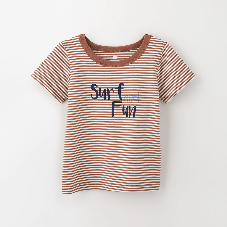 RISE Little Earthling little styler graphic tee brown