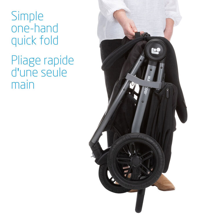 Gia XP 3-Wheel Travel System - Midnight Black