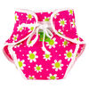 Kushies Swim Diaper, Large - Fuchsia Daisy Print