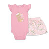 Koala Baby Little Fawn Deer Bodysuit/Floral Skirt 2 Piece Set, 0-3 Months