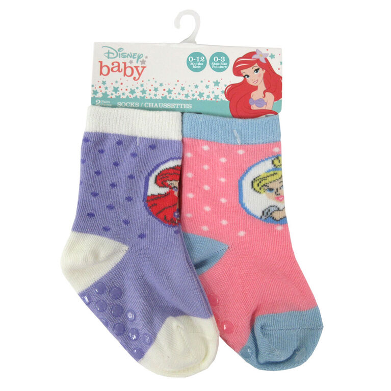 Disney 2 Pack Crew Sock Princess Purple 12 24m Babies R Us Canada