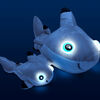 Ensemble NightBuddies and BabyBuddies Requin Beige de 15" and 5" en Peluche Yeux Lumineux