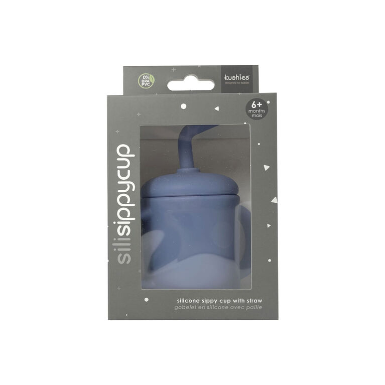 Silisippy Cup+Straw - Mineral Blue