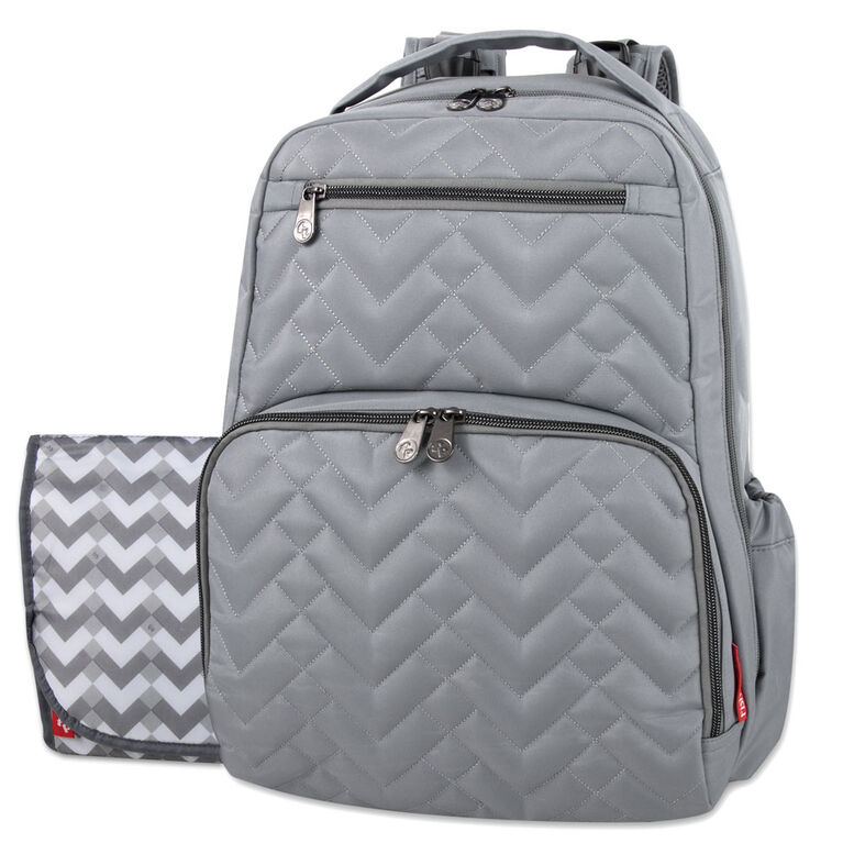 Fisher Price Morgan Quilted Backpack, Grey