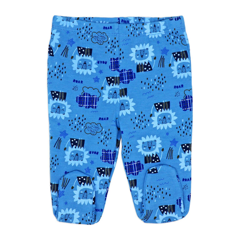 Sterling Baby 3 Piece Footed Set: Blue Lion NB