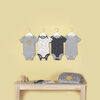 Lot de quatre maillots biologiques Onesies à manches courtes pour nouveau-né garçon – Petit Lion 6-9 mois