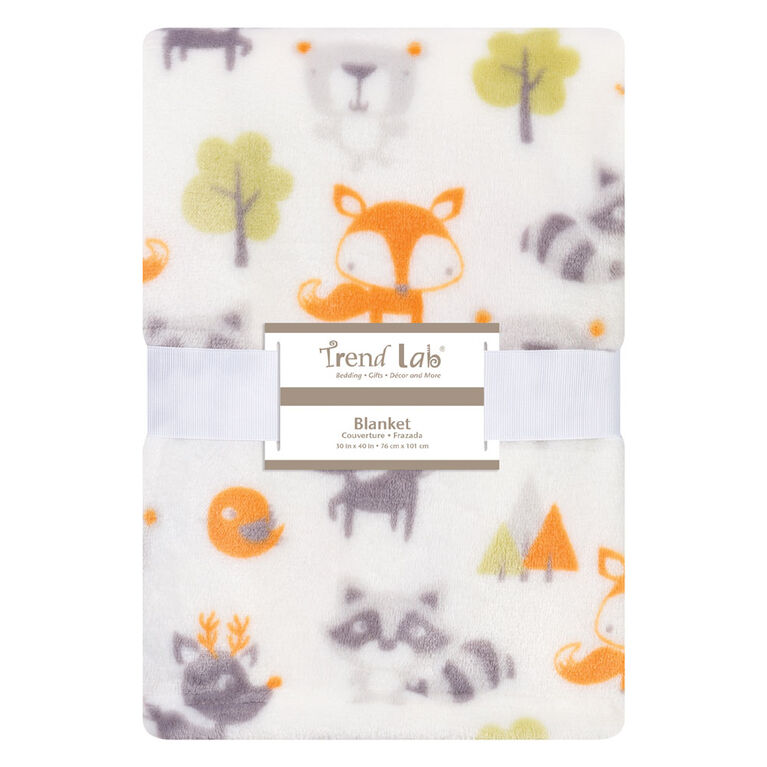 Trend Lab Forest Pals Plush Baby Blanket