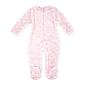 Baby Mode Plush Sleeper: Pink Heart 0-3M
