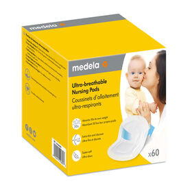 Medela Ultra-Breathable Nursing Pad, 60 Count, Highly Absorbent, Breathable and Discreet