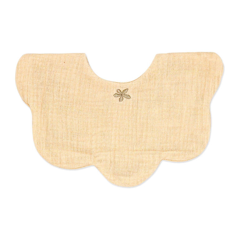 Baby Mode Signature 4 Piece Bib & Headbands: Tan Folliage