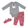 Sterling Baby 3 Piece Footed Set:Pink Bunny