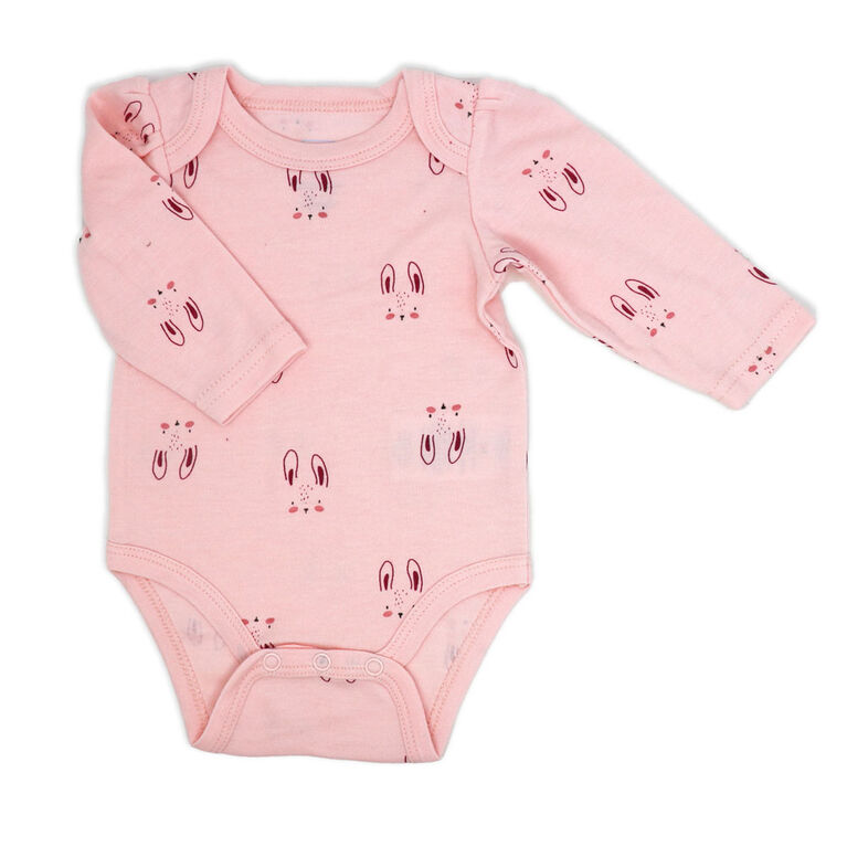 Baby Mode 3 Piece Sherpa Jumper Set: Pink Bunny 18M