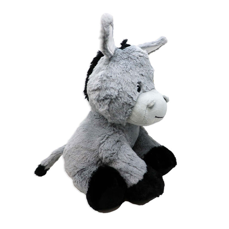 Plushies by Baby Mode Plush Grey Donkey Toy- 11"