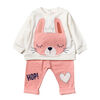 Lily & Jack lapin rose 2 pi&egrave;ces joggeur ensemble- 18-24M