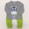 Coyote and Co. Zeebra tee and neon green pants 2 piece set - size 12-18 months