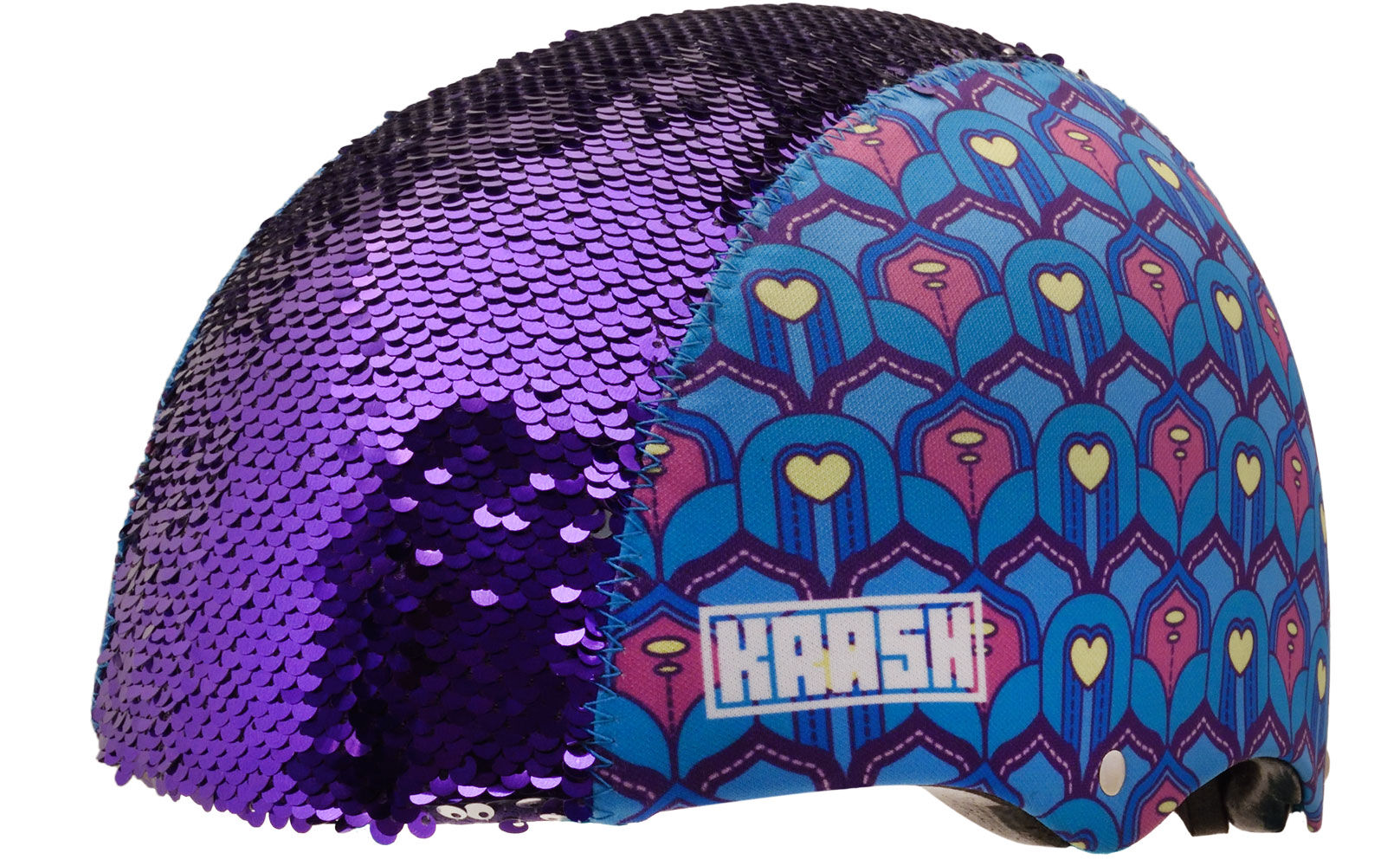 Krash Youth Feather Flip Multisport Helmet Blue Purple Fits