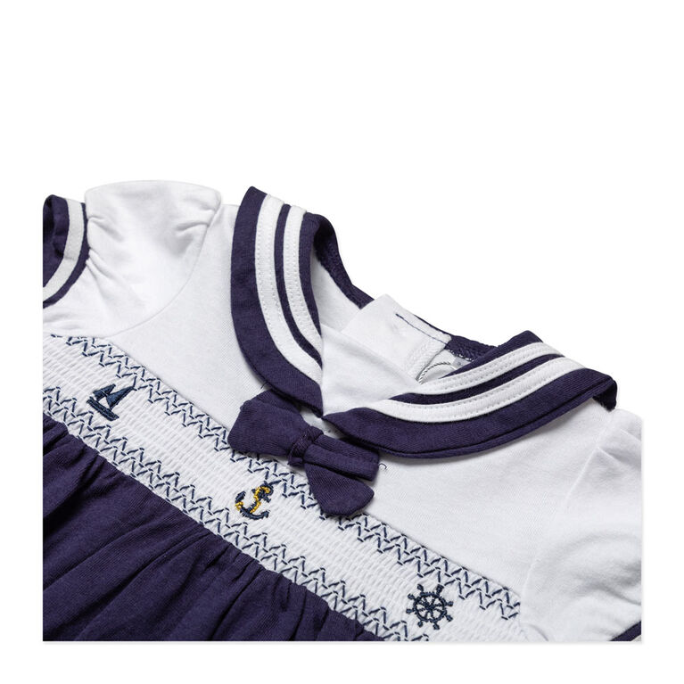 Rock a Bye Baby 2 Piece Dress Set:Navy Sailor 