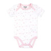 Naturelle 4 Pack Short Sleeve Bodysuit: Pink