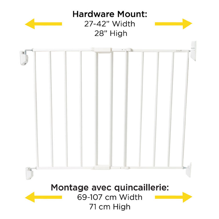 Safety 1st Top of Stairs Expanding Metal Gate - White