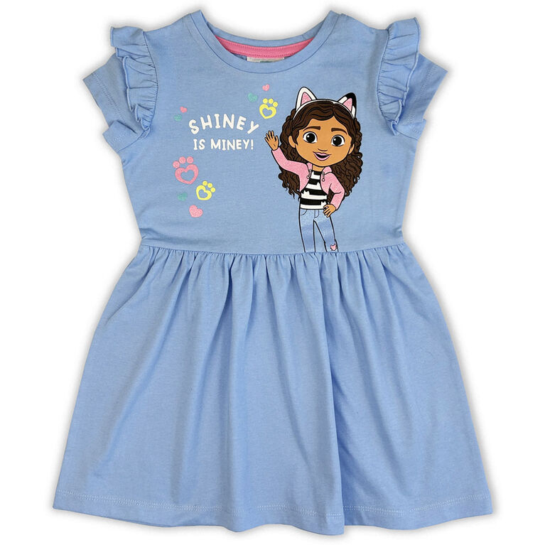 Gabby Short Sleeve Dress - Blue 2T