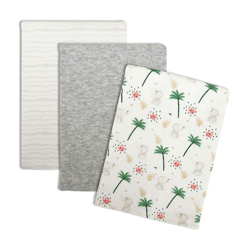 Koala Baby 3 pack Elephants Jersey Burpcloths