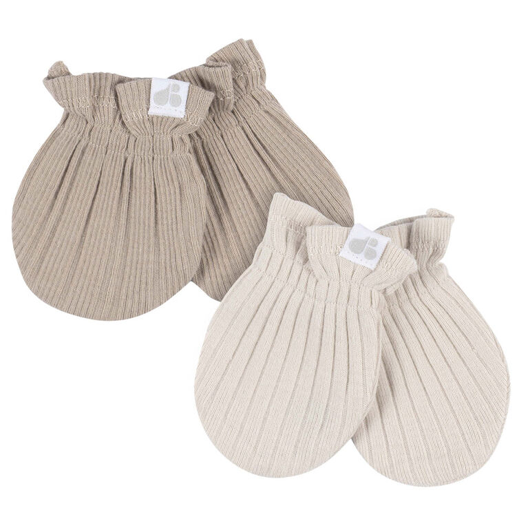 Just Born - Ensemble Bonnet + Mitaines 4 pièces - Tan 0-6M