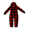 J&L Designs Hooded Onesie: Red Buffalo 6Y