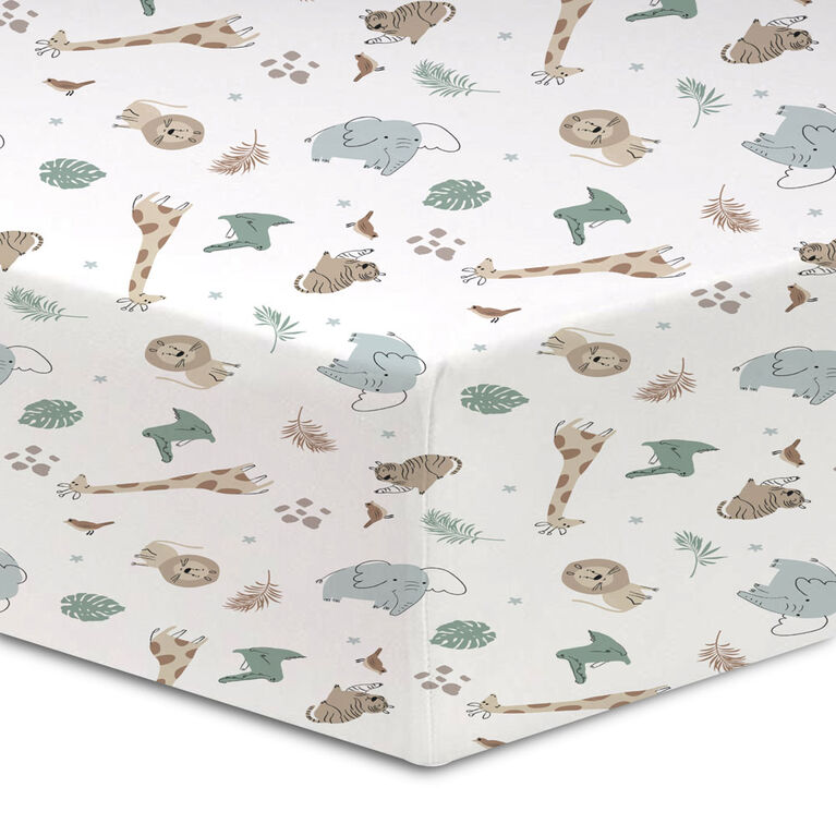 Koala Baby 1 pack flannel sheet Safari Fun