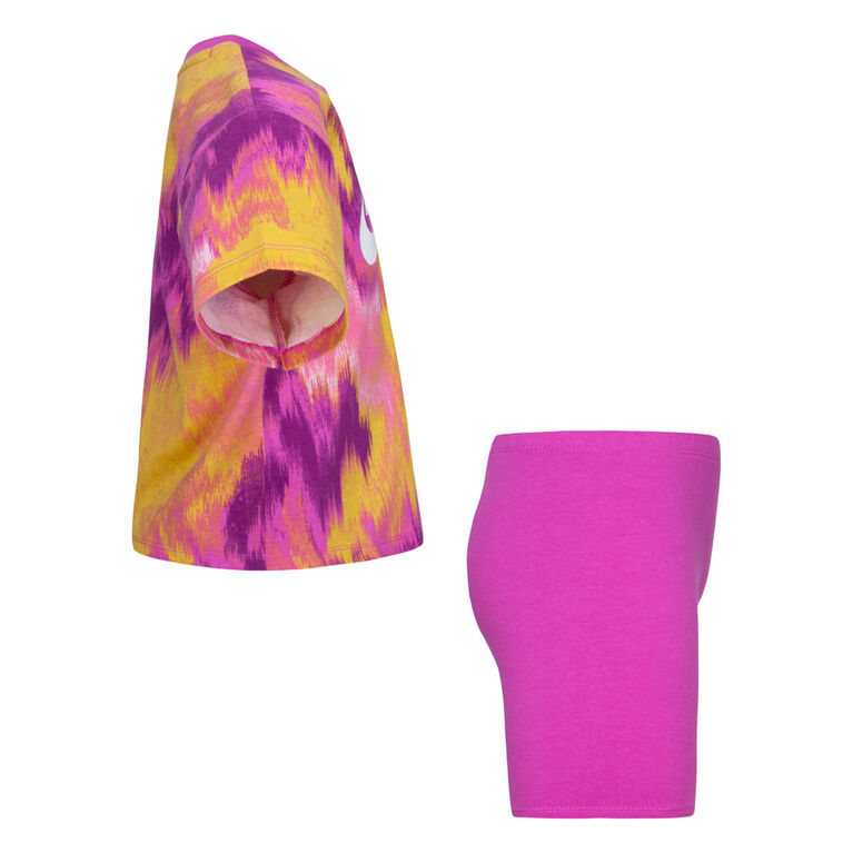Ensemble t-shirt et short de vélo Nike - Rose - Taille 5