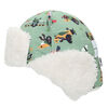 FlapJackKids - Baby, Toddler, Kids, Boys - Water Repellent Trapper Hat - Sherpa Lining - Black Bear/Green - Small 6-24 months