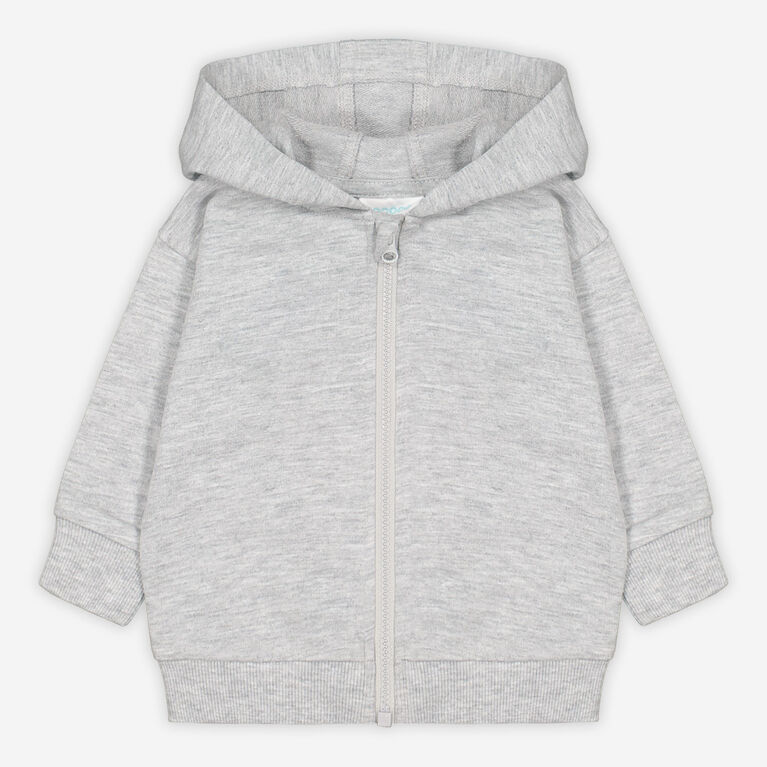 Rococo Kids Zip Hoody Grey