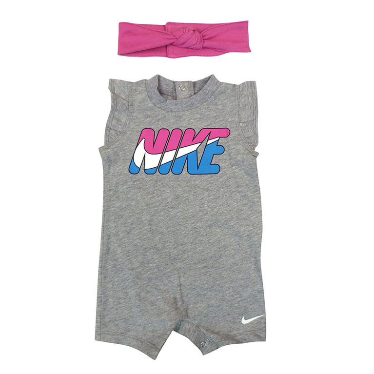Nike Barboteuse avec Bandeau - Gris, 6 Mois