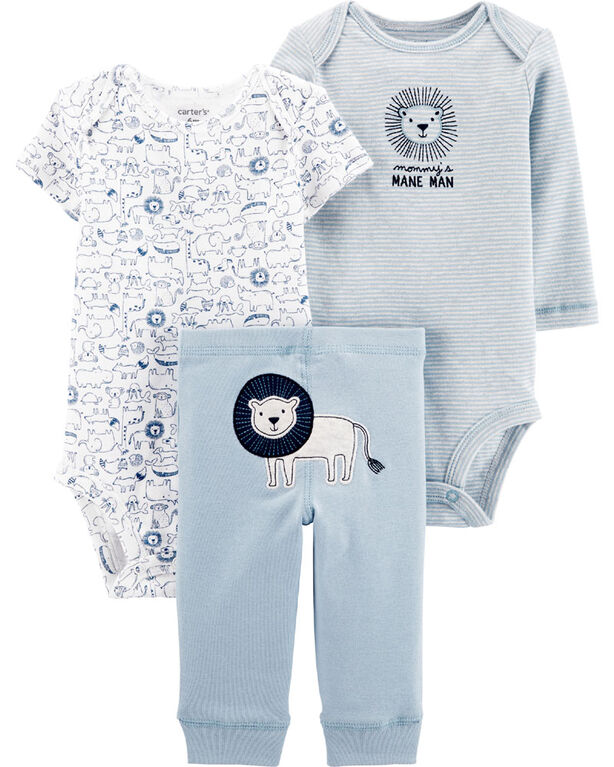 Carter's 3-Piece Lion Little Character Set - Blue, Newborn