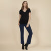Motherhood Short Sleeve Side Ruched Vneck Tee