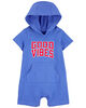 Carter's Good Vibes Hooded Romper Blue 24M