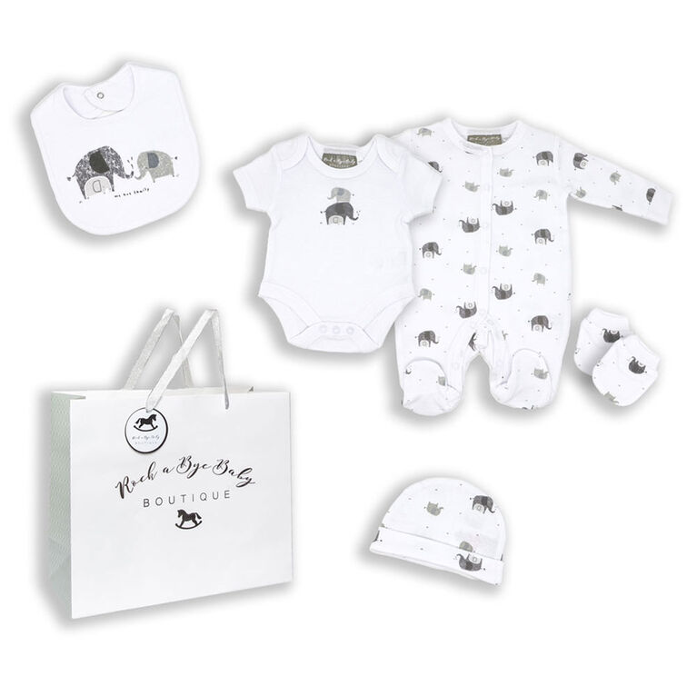 Rock A Bye Baby Uni 5 Piece Elephant Newborn