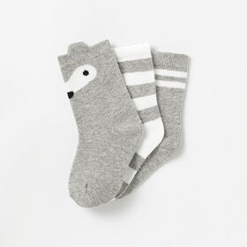 little critter crew socks, 2-3y - grey