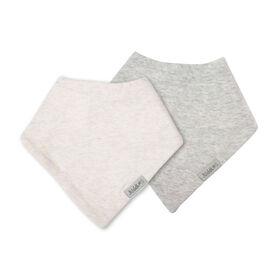Juddlies - Breathe EZE 2PC Bavoir Bandana LGrey+Rosewater Fleck